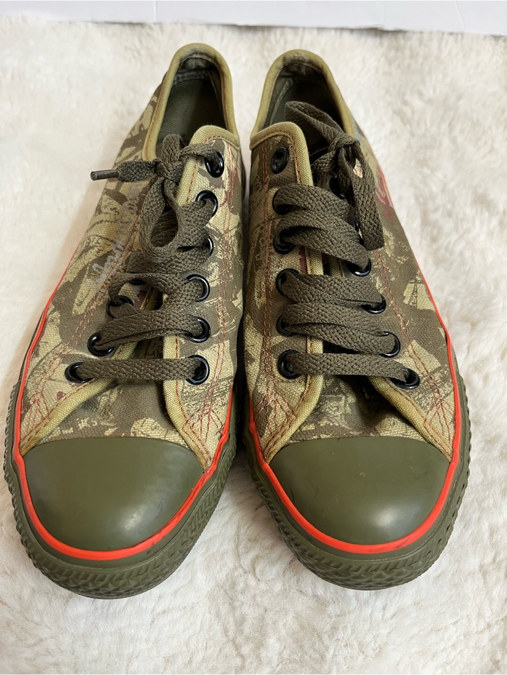 CONVERSE Chuck Taylors Low Shoes "CT Conversations" Mens Sz 4.5 Olive Green Rare - Picture 14 of 14